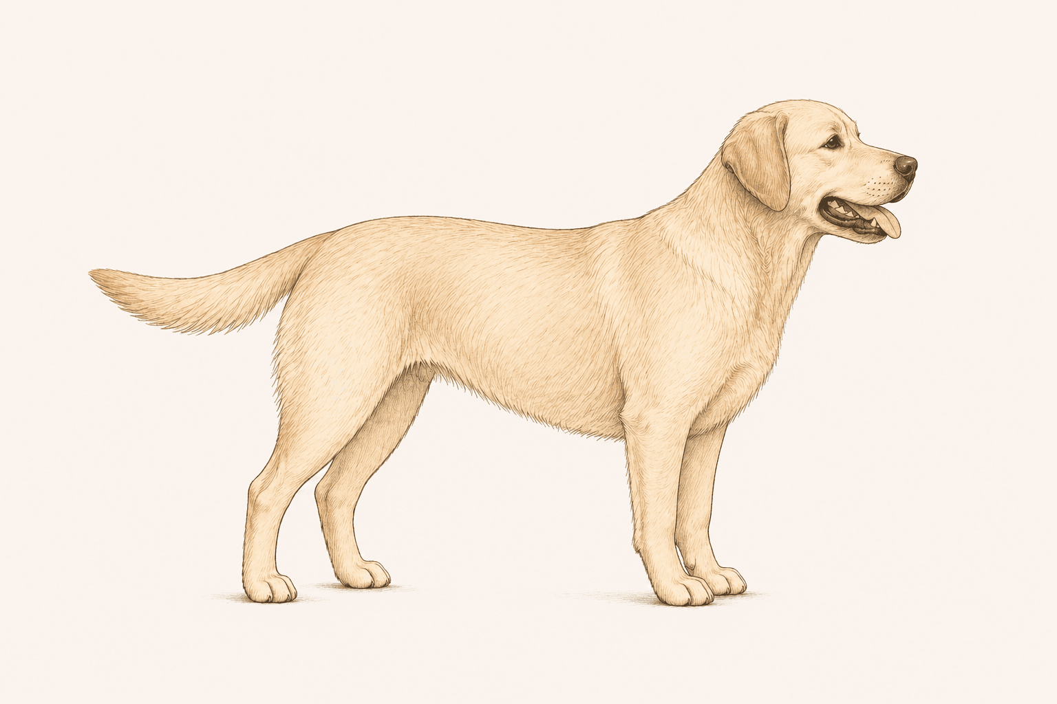 Side view of a dog, used to mark itchy areas